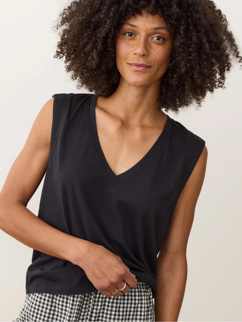 MARINE LAYER Pima Tissue V-Neck Tank
